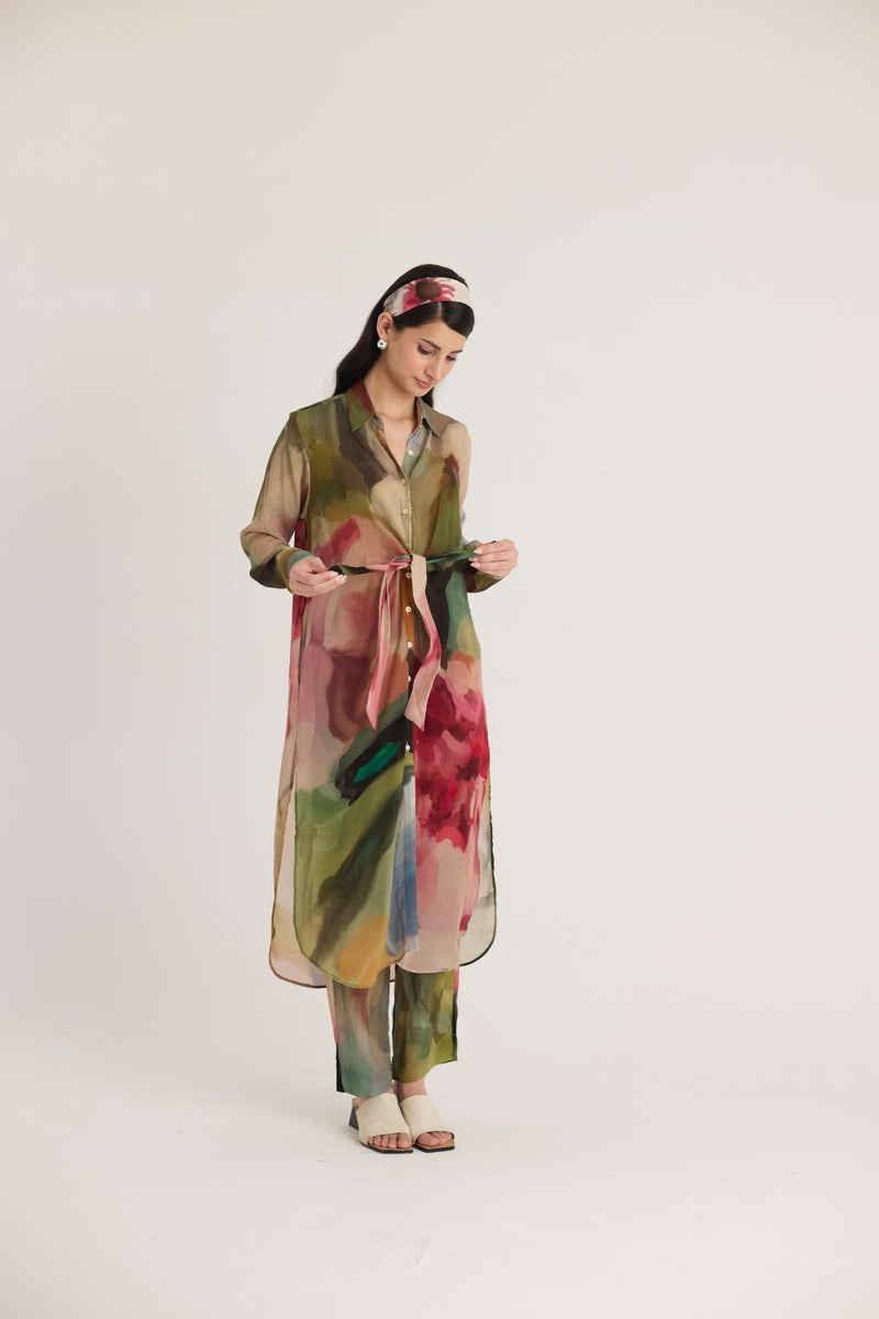 TILLY WRAP KURTA SET mul by Yam in multi color for women in Singapore
