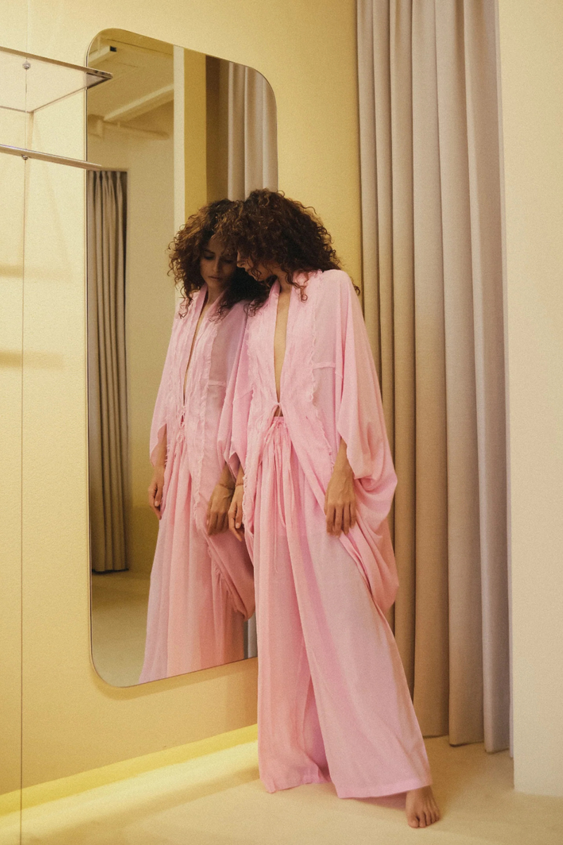 ALIPSA ROBE SET IN SILK silk Buy ALIPSA ROBE SET IN SILK from C&W | Co-Ord Sets for Women by Ituvana for women in Singapore