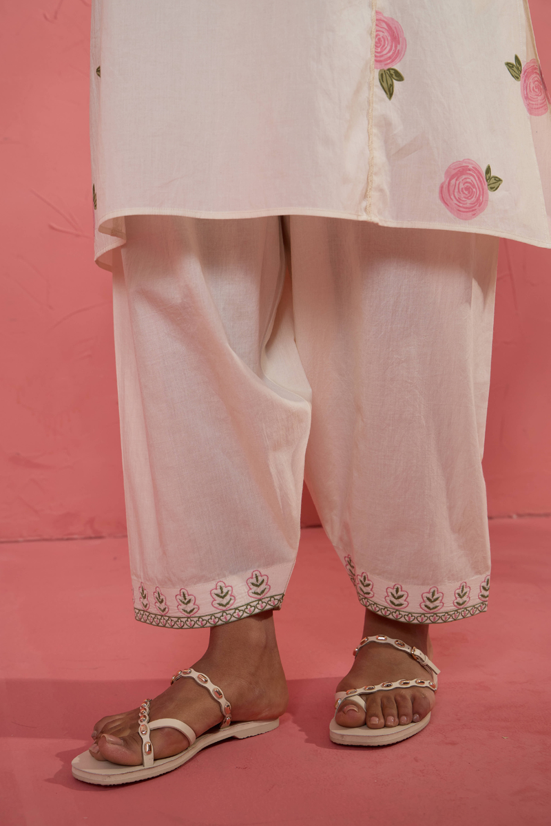 Gul Rose Set 2 cotton cambric light kurta set by AAVIDI in multicolor for women in Singapore