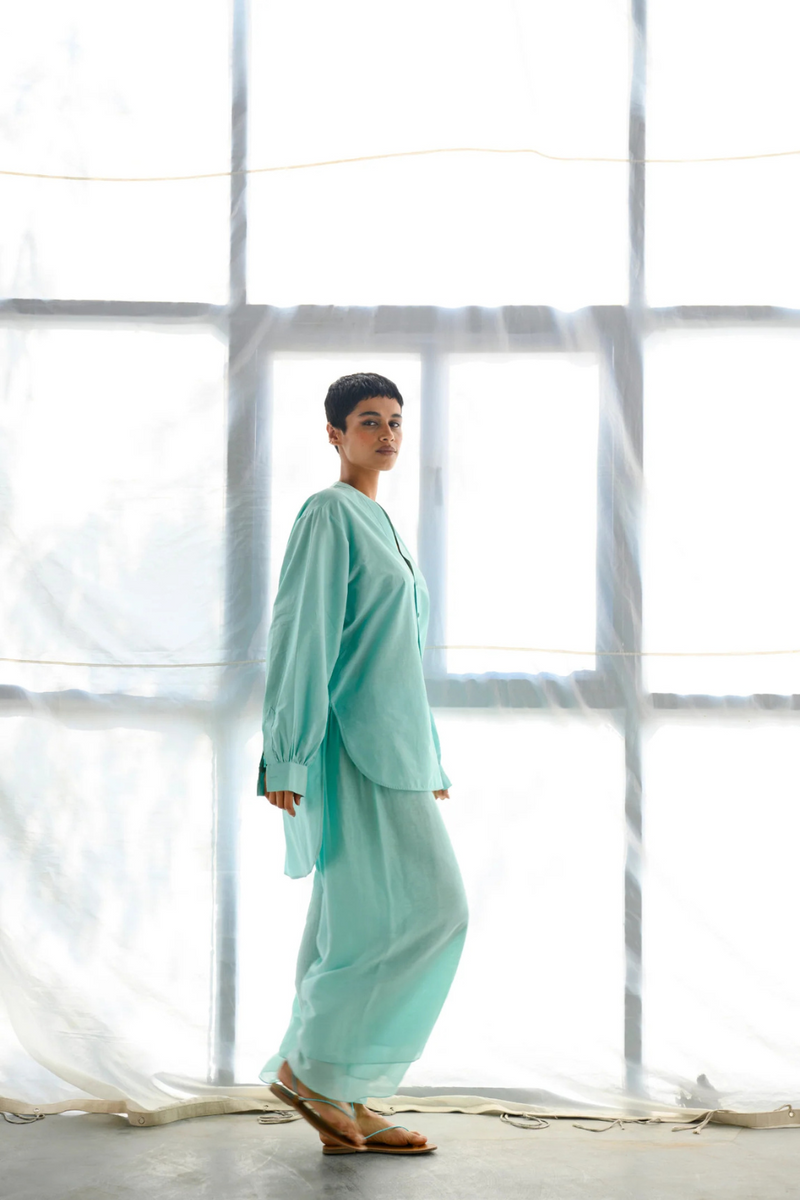 USHNA SHIRT SET silk Buy USHNA SHIRT SET from C&W | Co-Ord Sets for Women by Ituvana for women in Singapore
