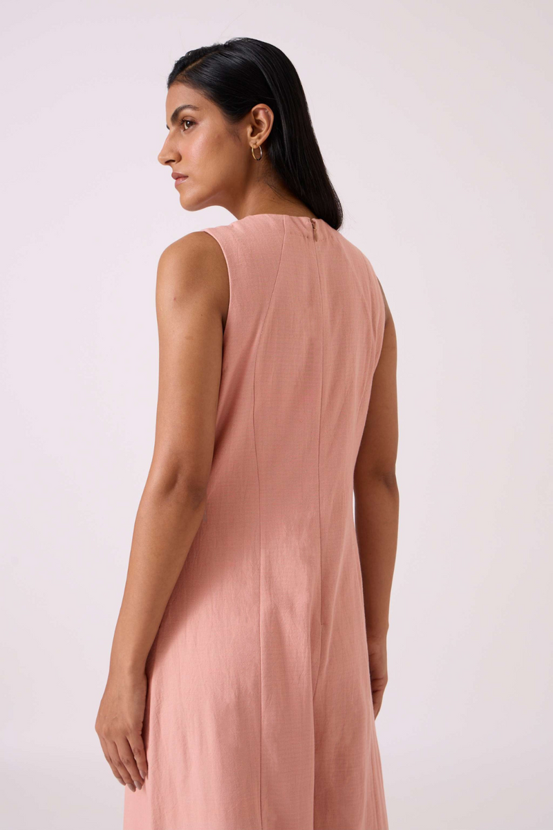 Vronsky Pink Handwoven Jumpsuit cotton by The Summer House in blue color for women in Singapore