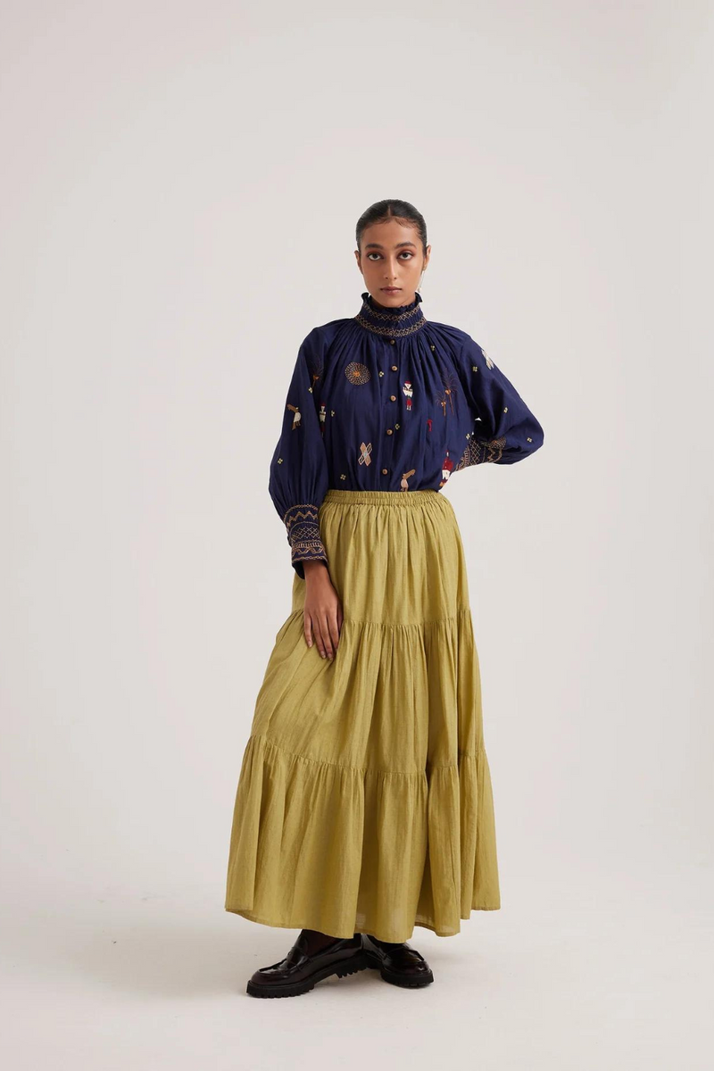Farmer Top-Folk Ink cotton by CORD for women in Singapore