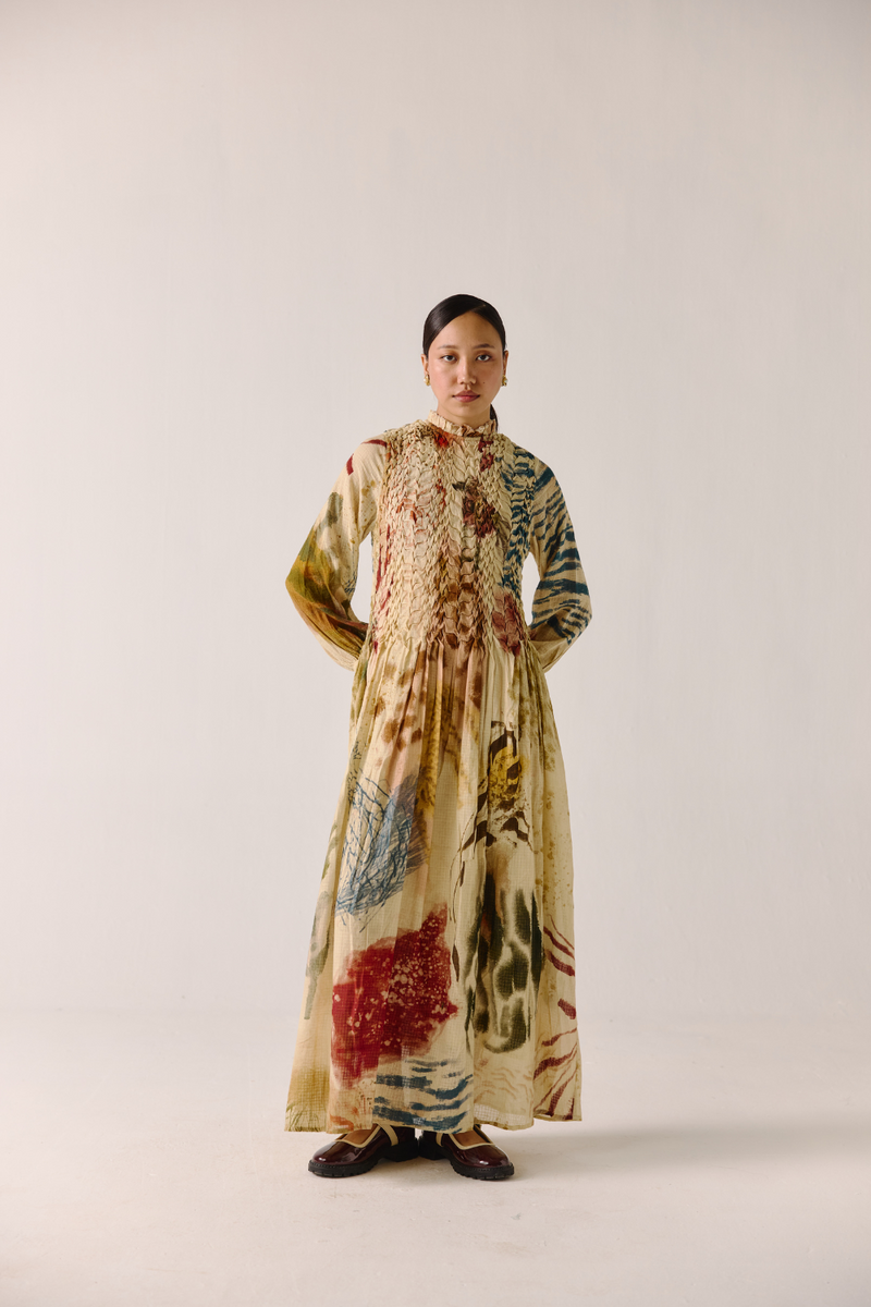 June Dress - Abstract cotton by CORD for women in Singapore