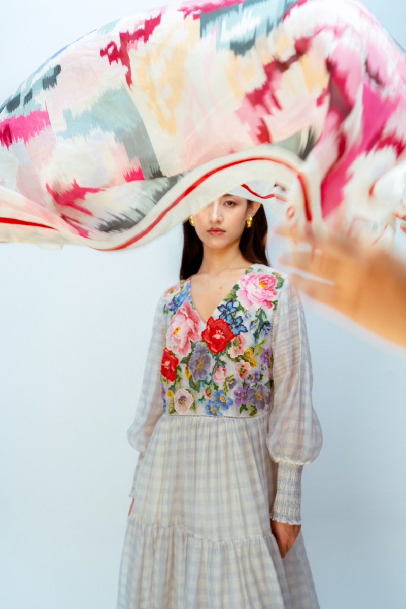 BLOOMING DRESS mul dress by Ode to Odd in blue for women in Singapore