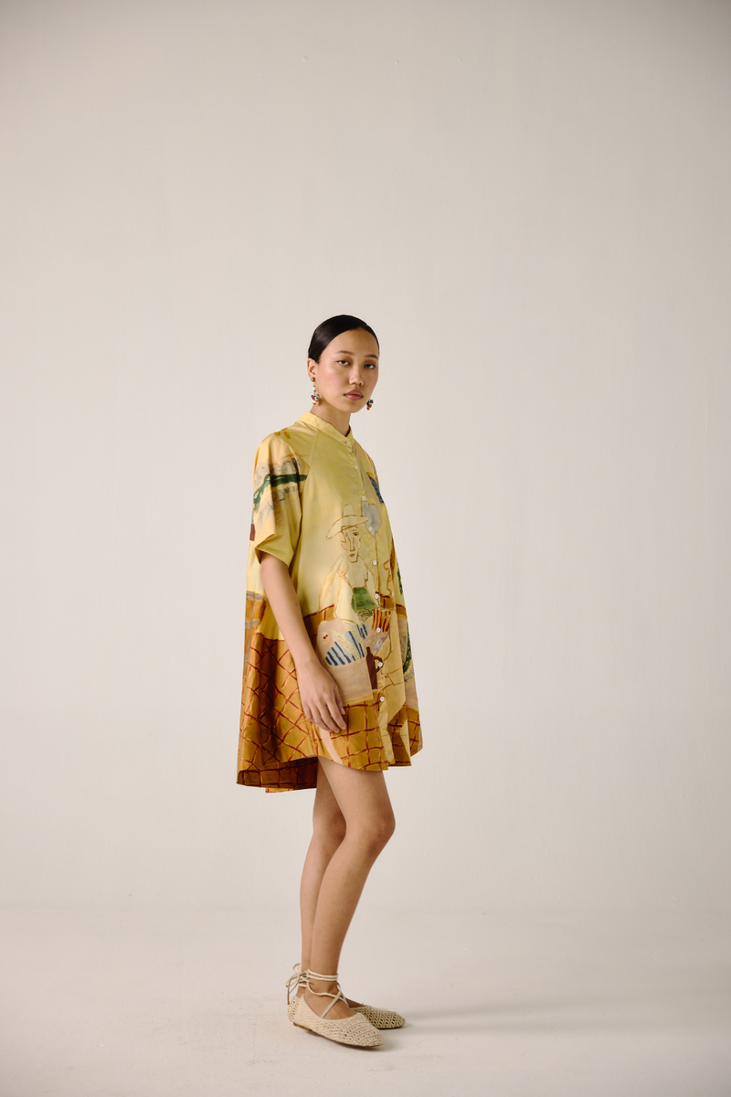 A-Line Dress - Fisherman cotton by CORD for women in Singapore
