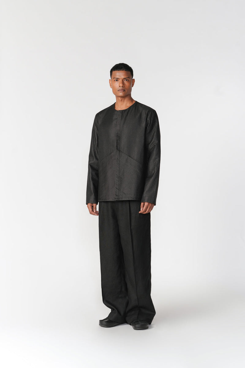 Short Mashru Jacket jacket/overlay by Turn Black in black for men in Singapore