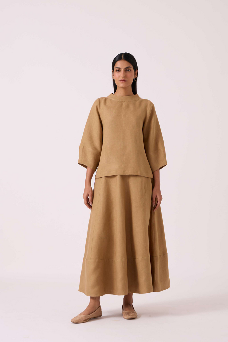 Bertie Tan Linen Top linen by The Summer House for women in Singapore