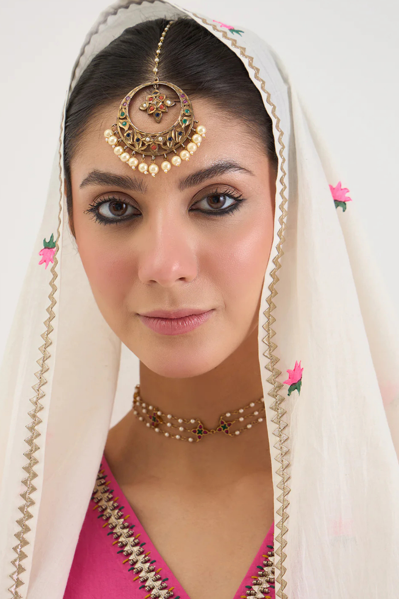LOTUS DUPATTA cotton by AAVIDI for women in Singapore