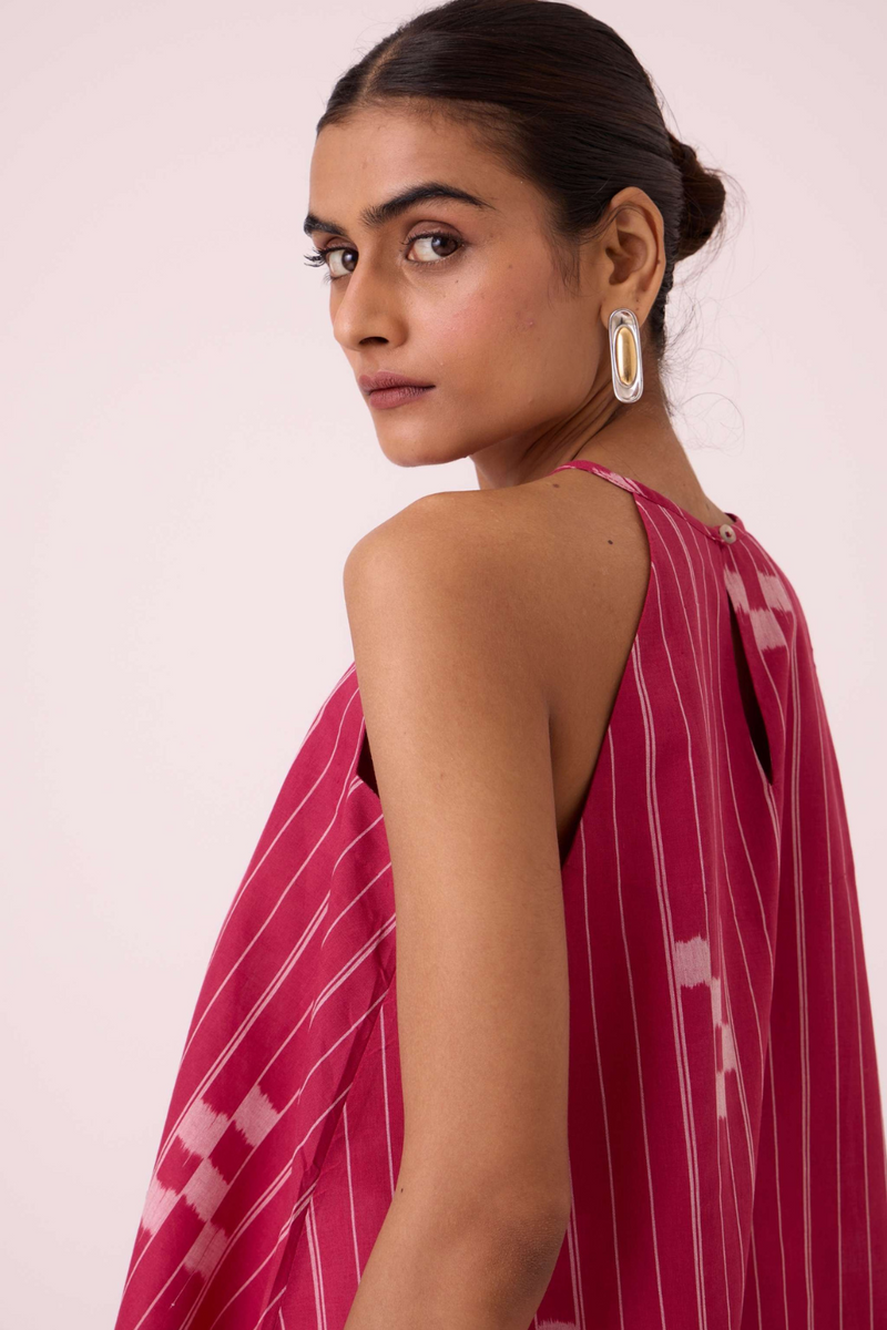 Maarah Rhubarb Ikat Top cotton by The Summer House for women in Singapore