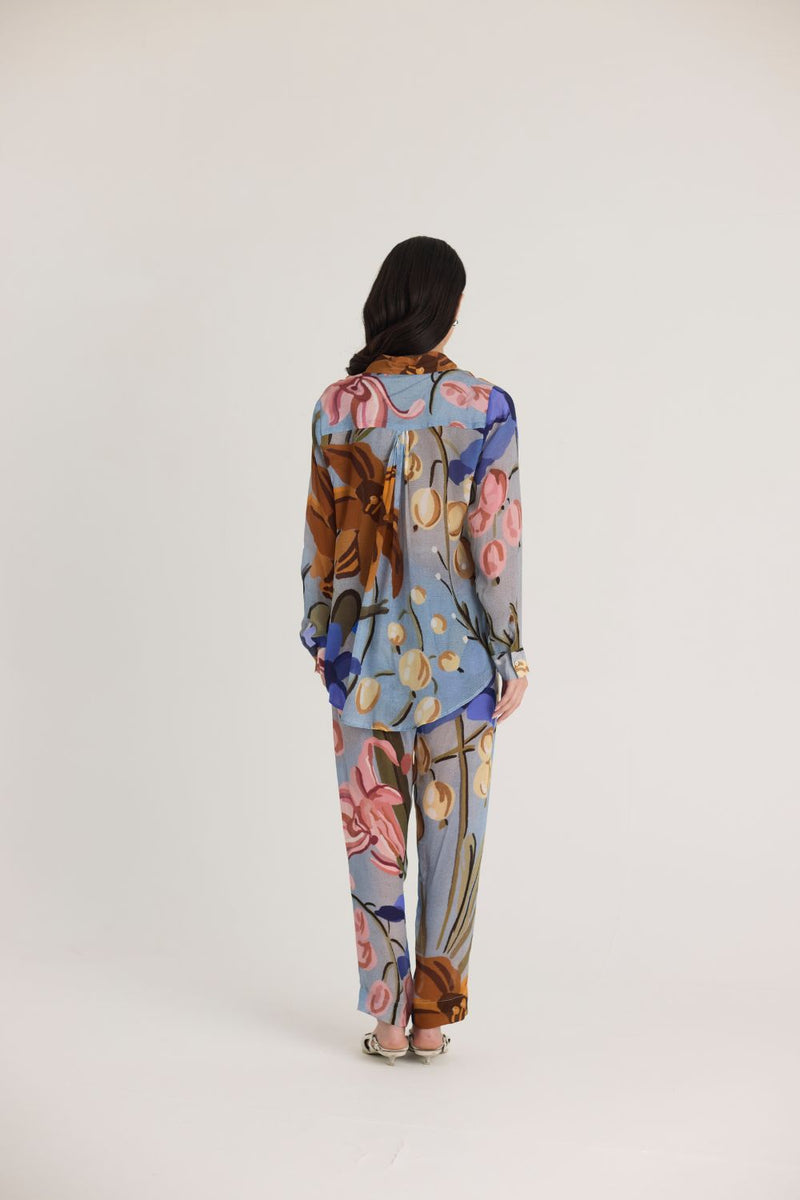 NICO CO-ORD SET by Yam in blue color for women in Singapore