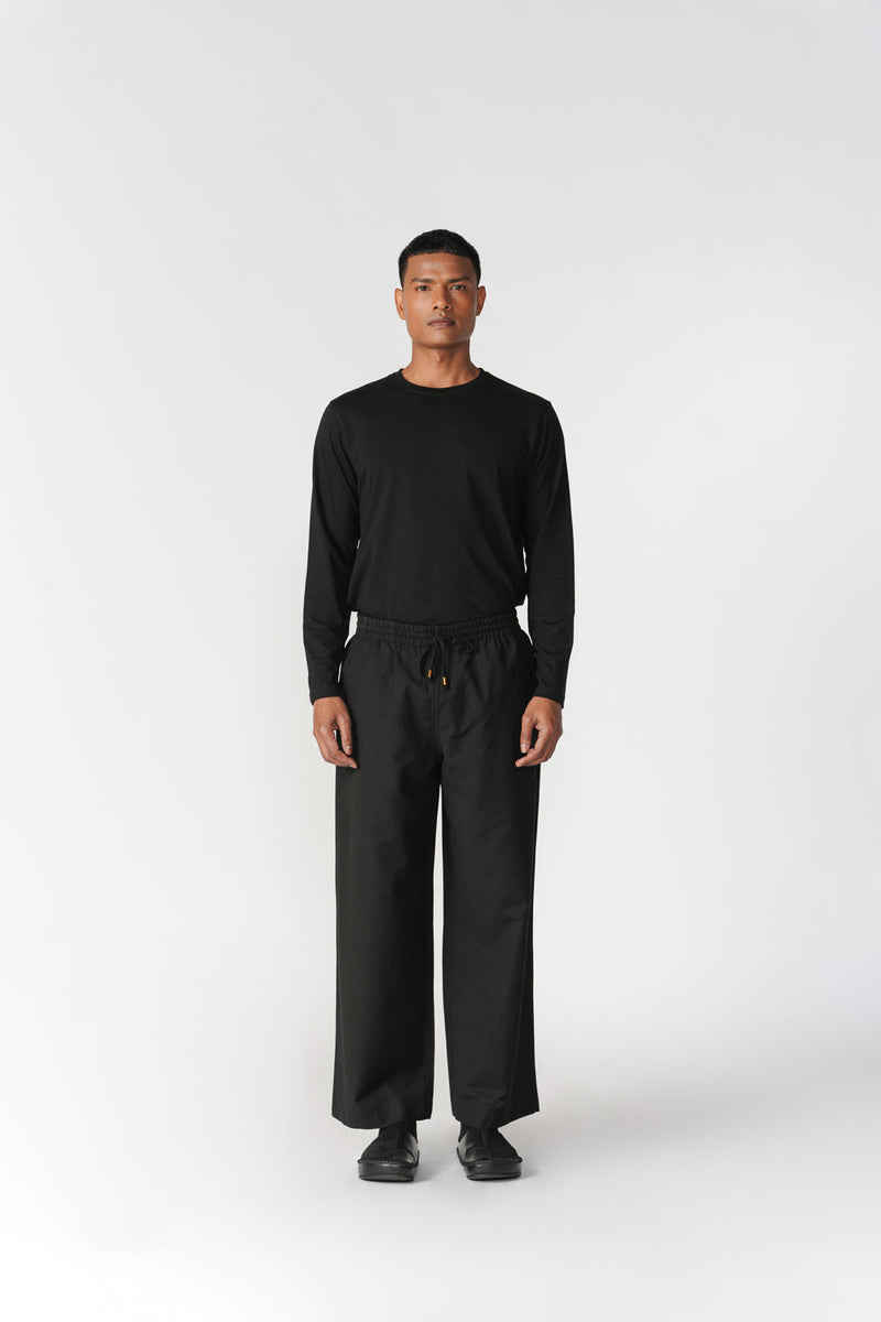Ease Trousers pant/trouser by Turn Black in black for men in Singapore
