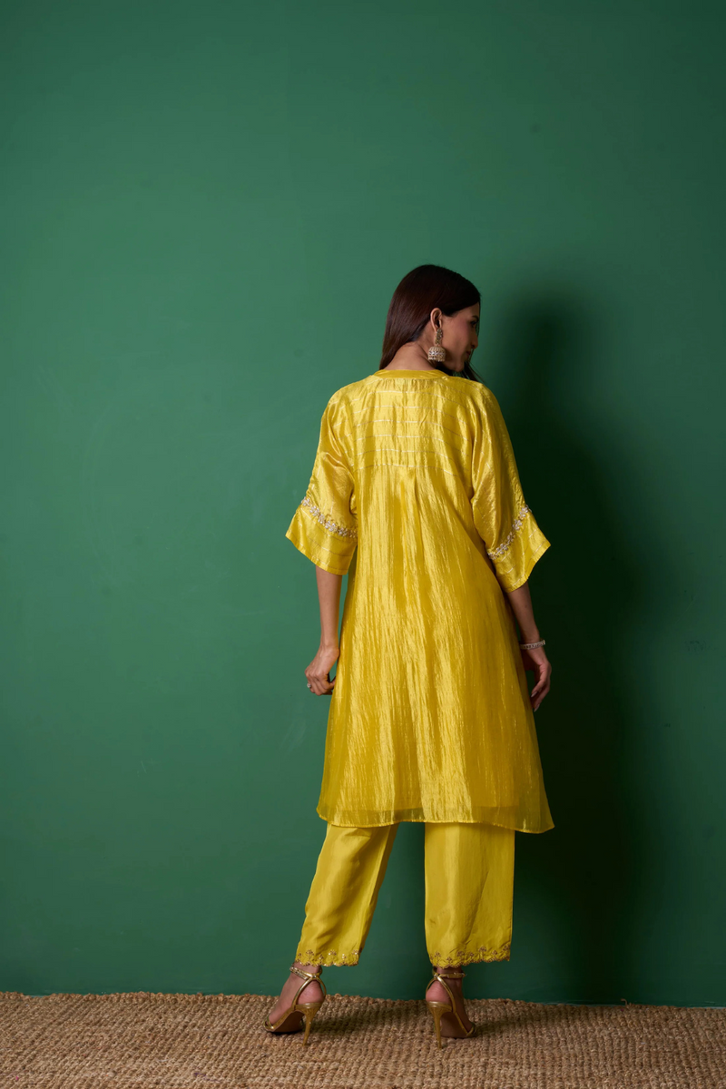 Radiance Kurta Set - Yellow with Dupatta