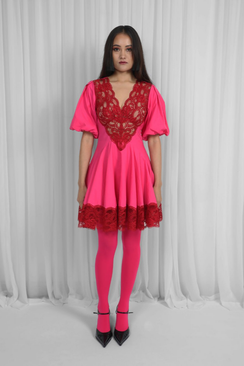 Remi Dress-Red & Pink 100% cotton Buy Remi Dress-Red & Pink from C&W | Dresses for Women by Leh Studios in multi color for women in Singapore