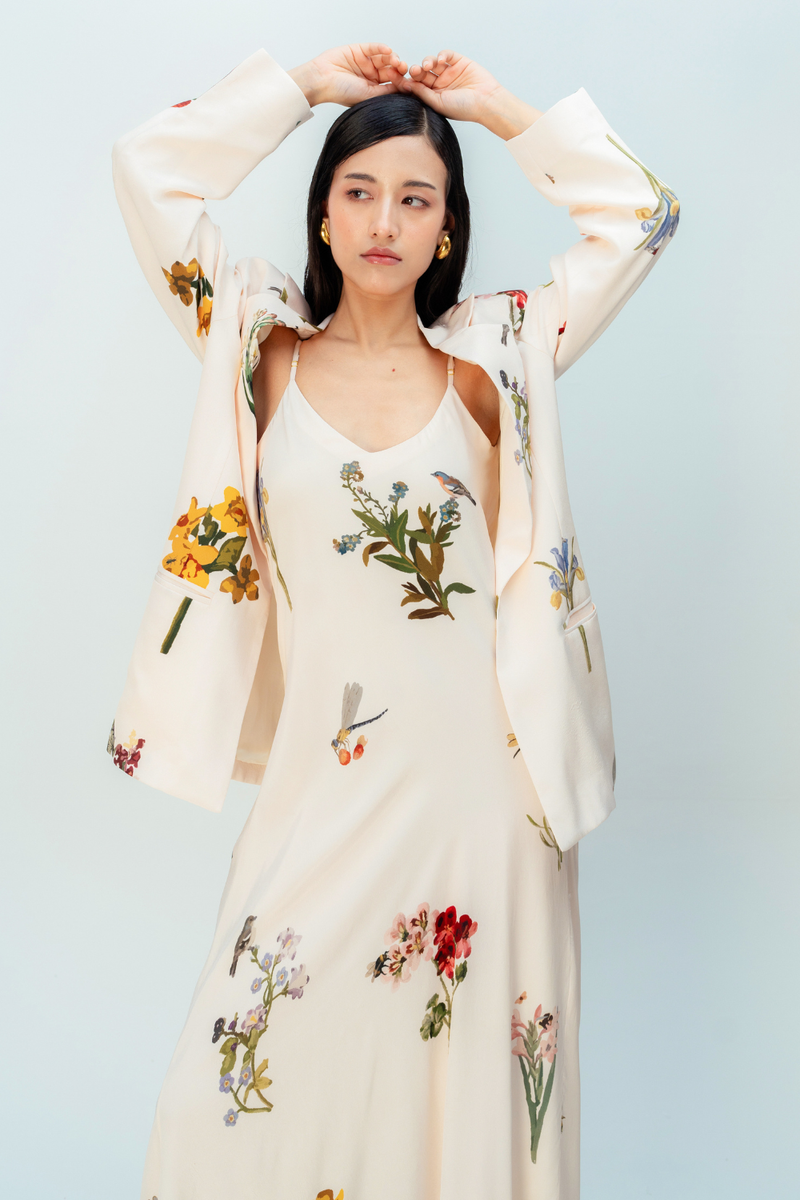 DANDELION DRIFT JACKET crepe jacket/overlay by Ode to Odd in blush pink for women in Singapore