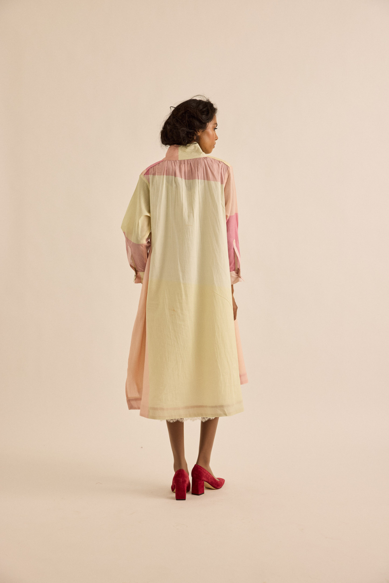 Aube Shirt Dress mul dress by Khara Kapas in multicolor for women in Singapore