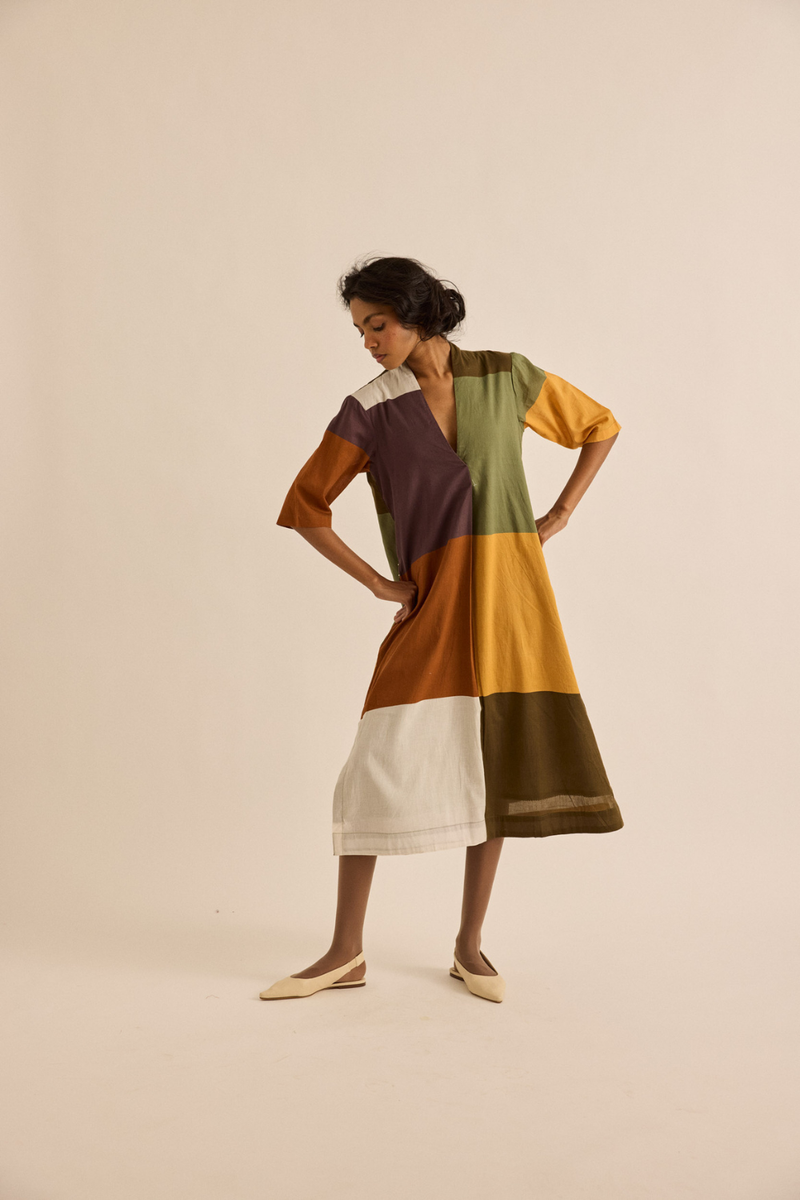 Marl Dress mul dress by Khara Kapas in multicolor for women in Singapore