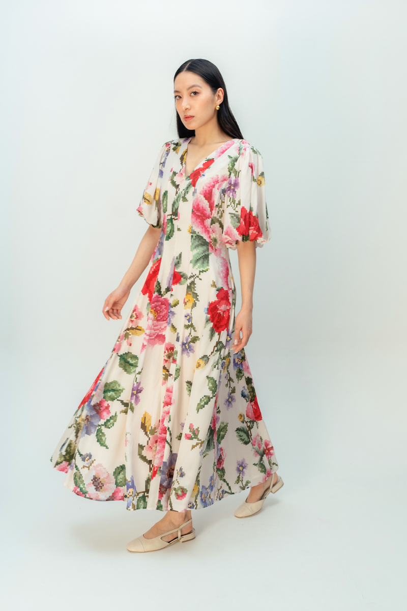 WILLOWMIST DRESS crepe dress by Ode to Odd in multi for women in Singapore