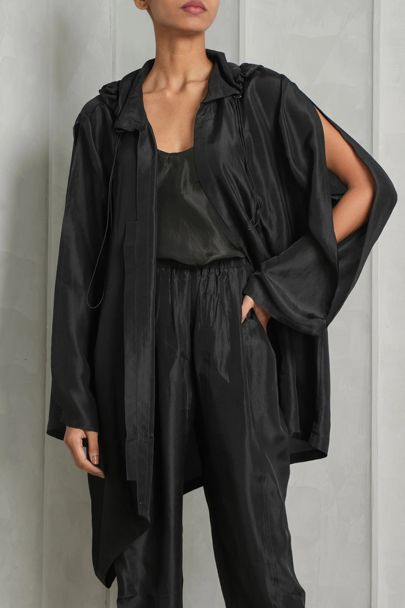 INDRANI HOODED SET silk Buy INDRANI HOODED SET from C&W | Co-Ord Sets for Women by Ituvana for women in Singapore