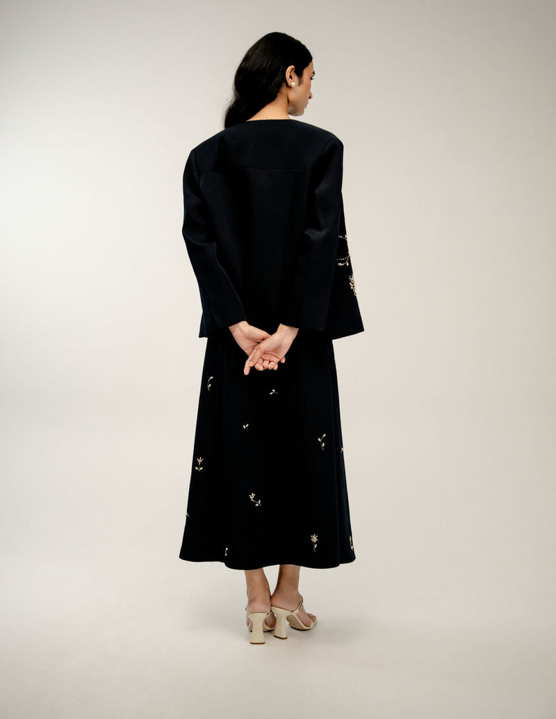 Old Pages Set japanese crepe co-ord set by Ode to Odd in black for women in Singapore