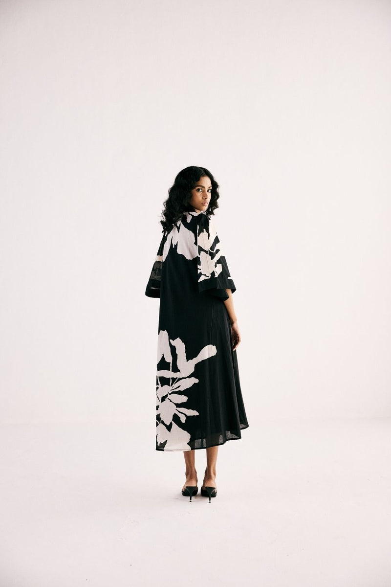 BLANC CHARMS DRESS cotton by Khara Kapas in black for women in Singapore