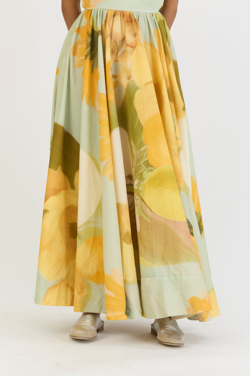 LEMONADE HALTER NECK DRESS satin by Yam in yellow color for women in Singapore