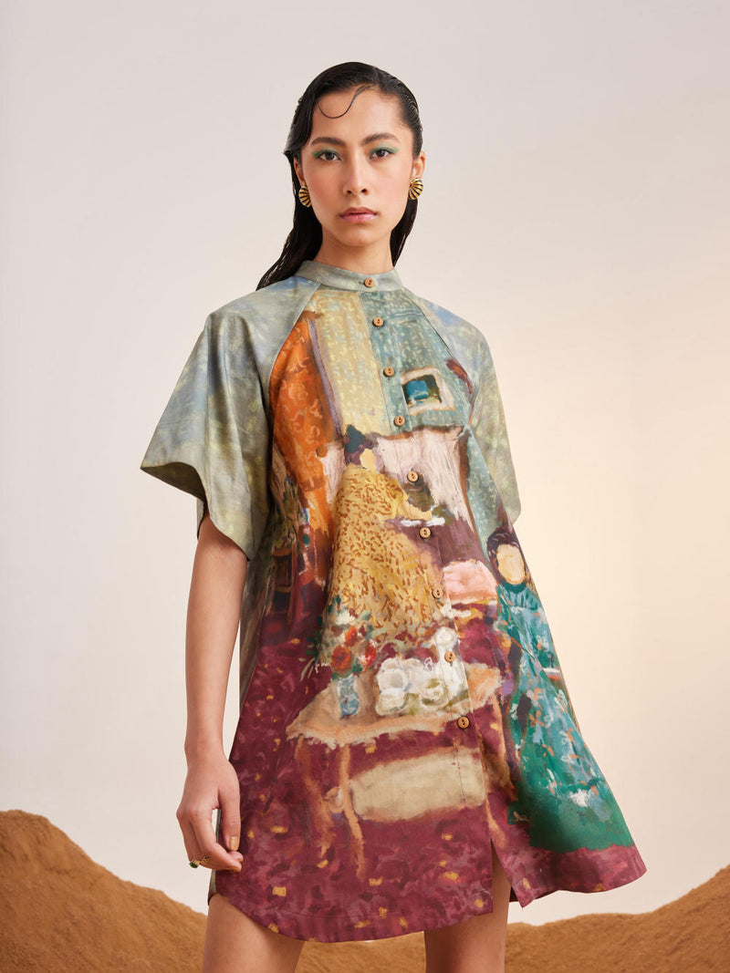A-Line Dress -High Tea satin Dress by CORD for women in Singapore