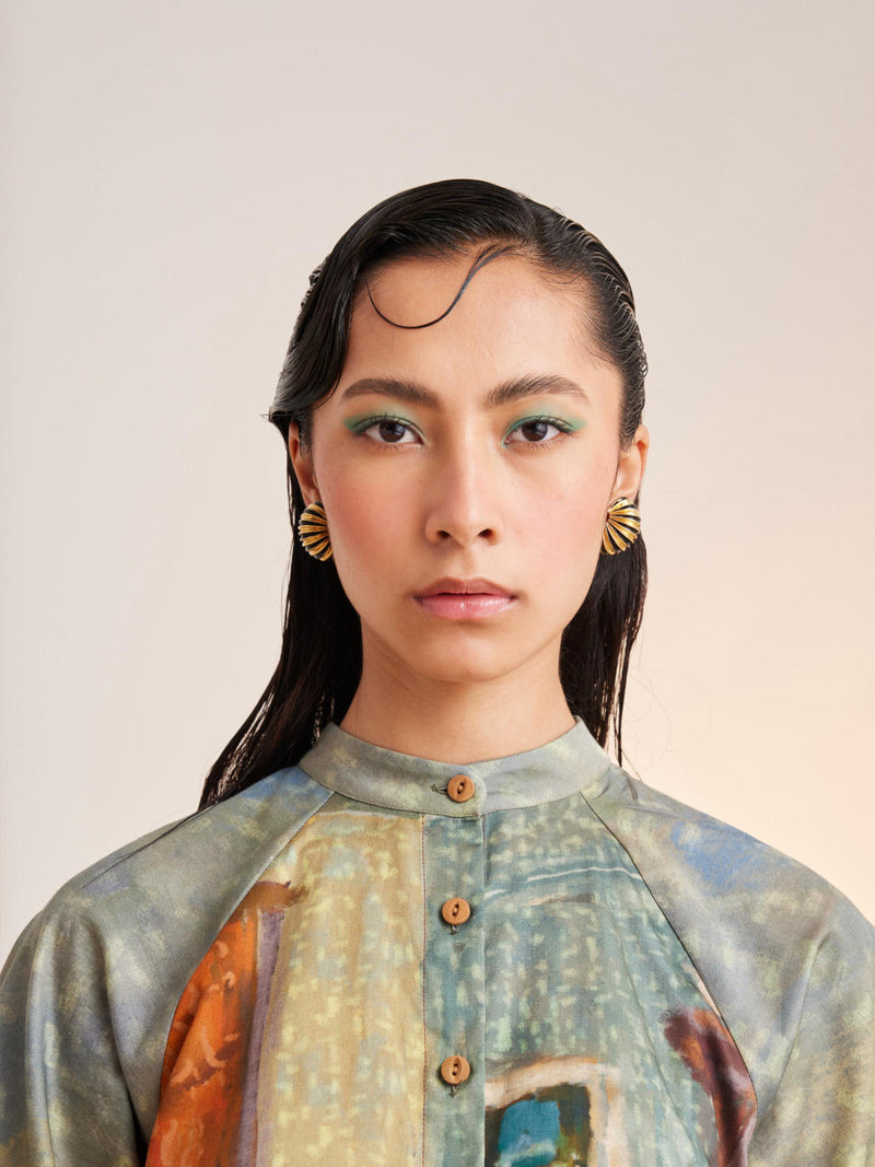 A-Line Dress -High Tea satin Dress by CORD for women in Singapore