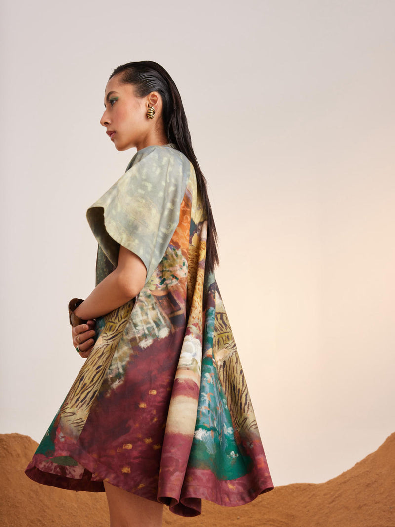A-Line Dress -High Tea satin Dress by CORD for women in Singapore