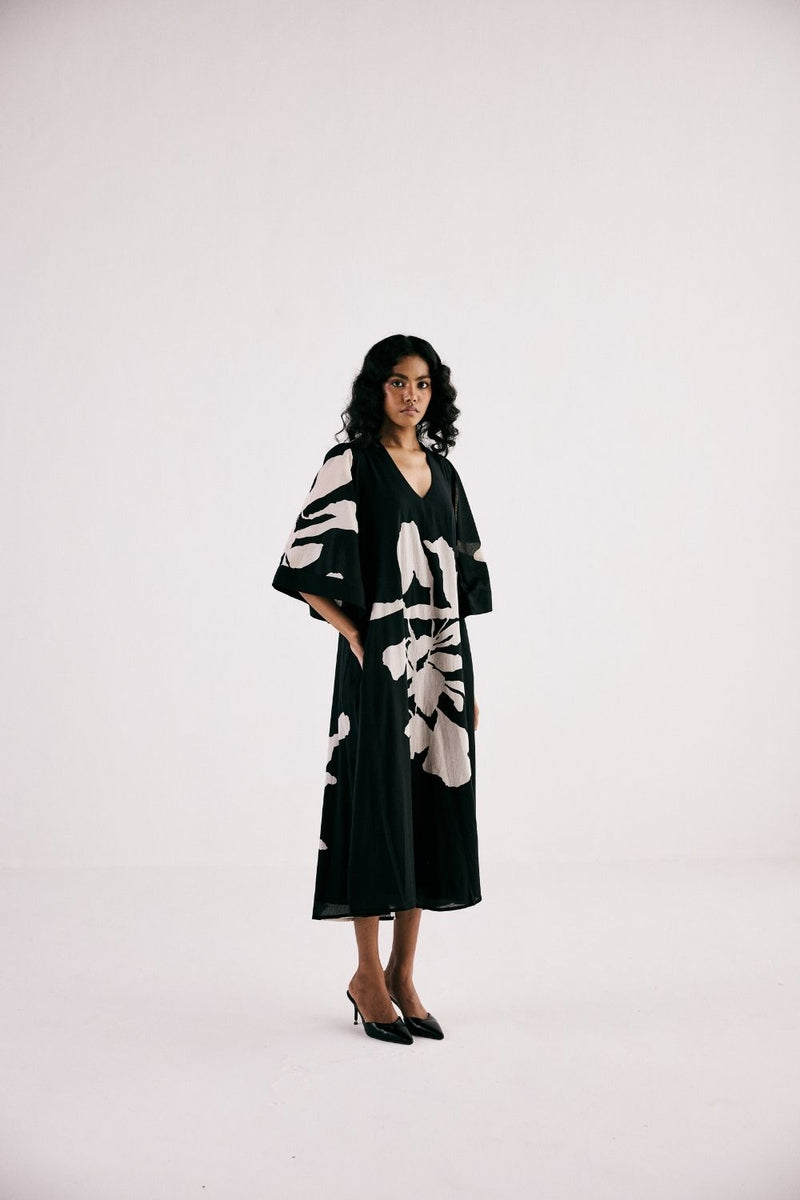 BLANC CHARMS DRESS cotton by Khara Kapas in black for women in Singapore