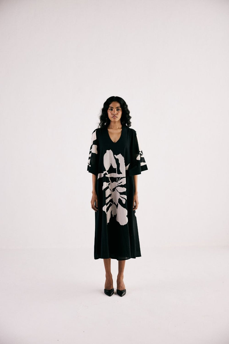 BLANC CHARMS DRESS cotton by Khara Kapas in black for women in Singapore
