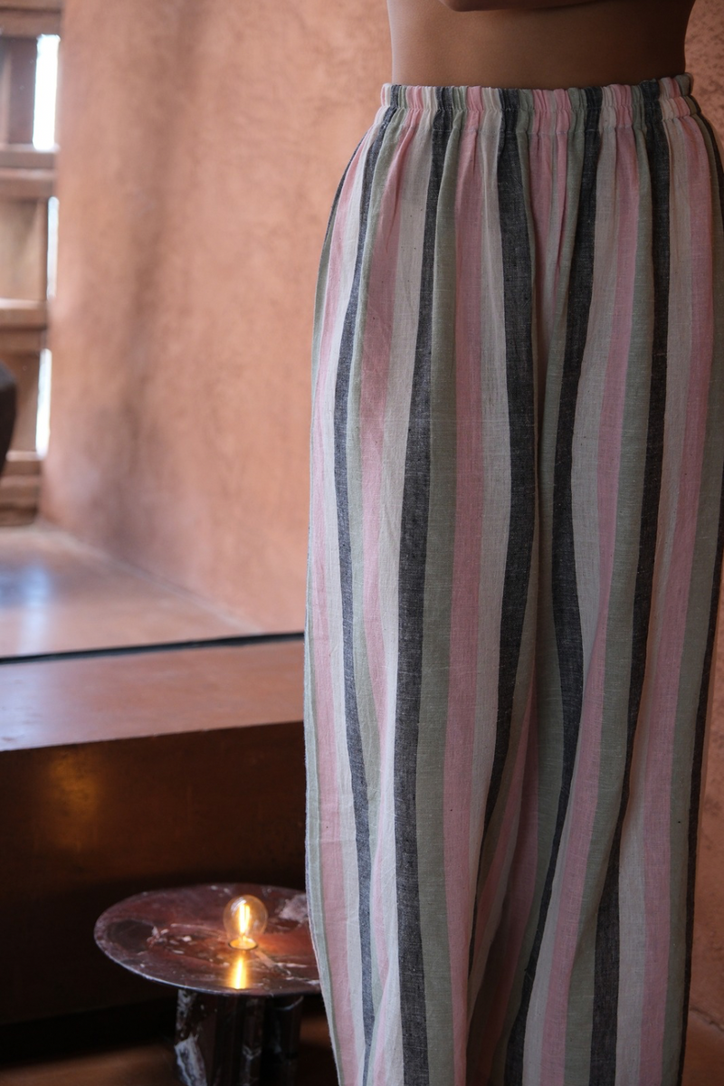 The Boatmans Pants cotton by World of Crow in multi color for women in Singapore