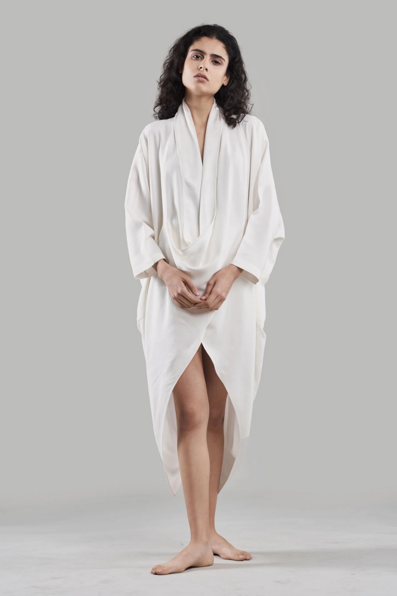 Amala Cape Dress silk Buy Amala Cape Dress from C&W | Dresses for Women by Ituvana in black color for women in Singapore
