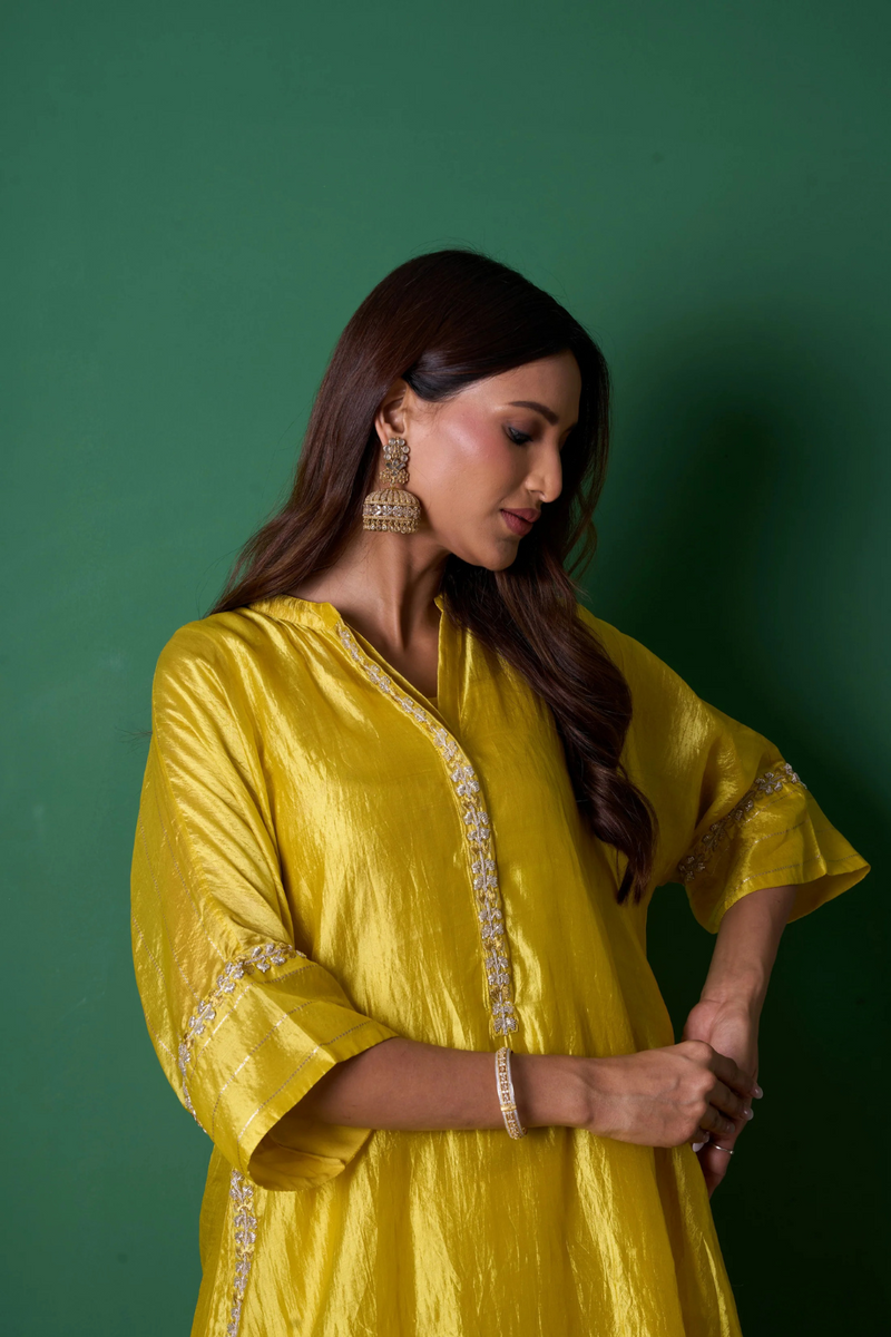 Radiance Kurta Set - Yellow with Dupatta