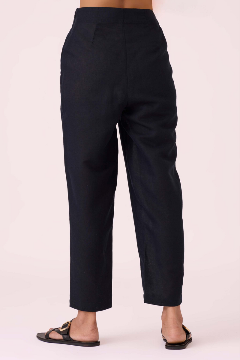 Andrei Black Pants cotton by The Summer House in white color for women in Singapore