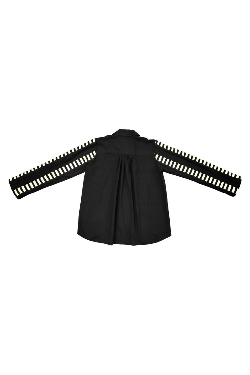 Unisex Wasim Candy Shirt cotton by Ka-Sha in black color for women in Singapore