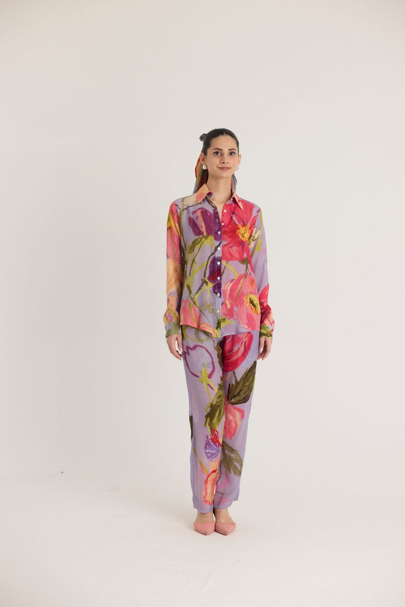 DOLLY PURPLE CO-ORD SET mul by Yam in multi color for women in Singapore
