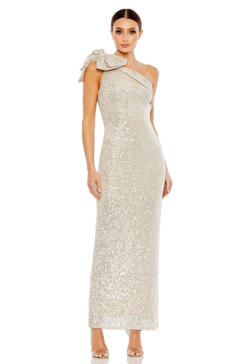 MD-11283 One Shoulder Dress-Beige by Mac Duggal in beige color for women in Singapore