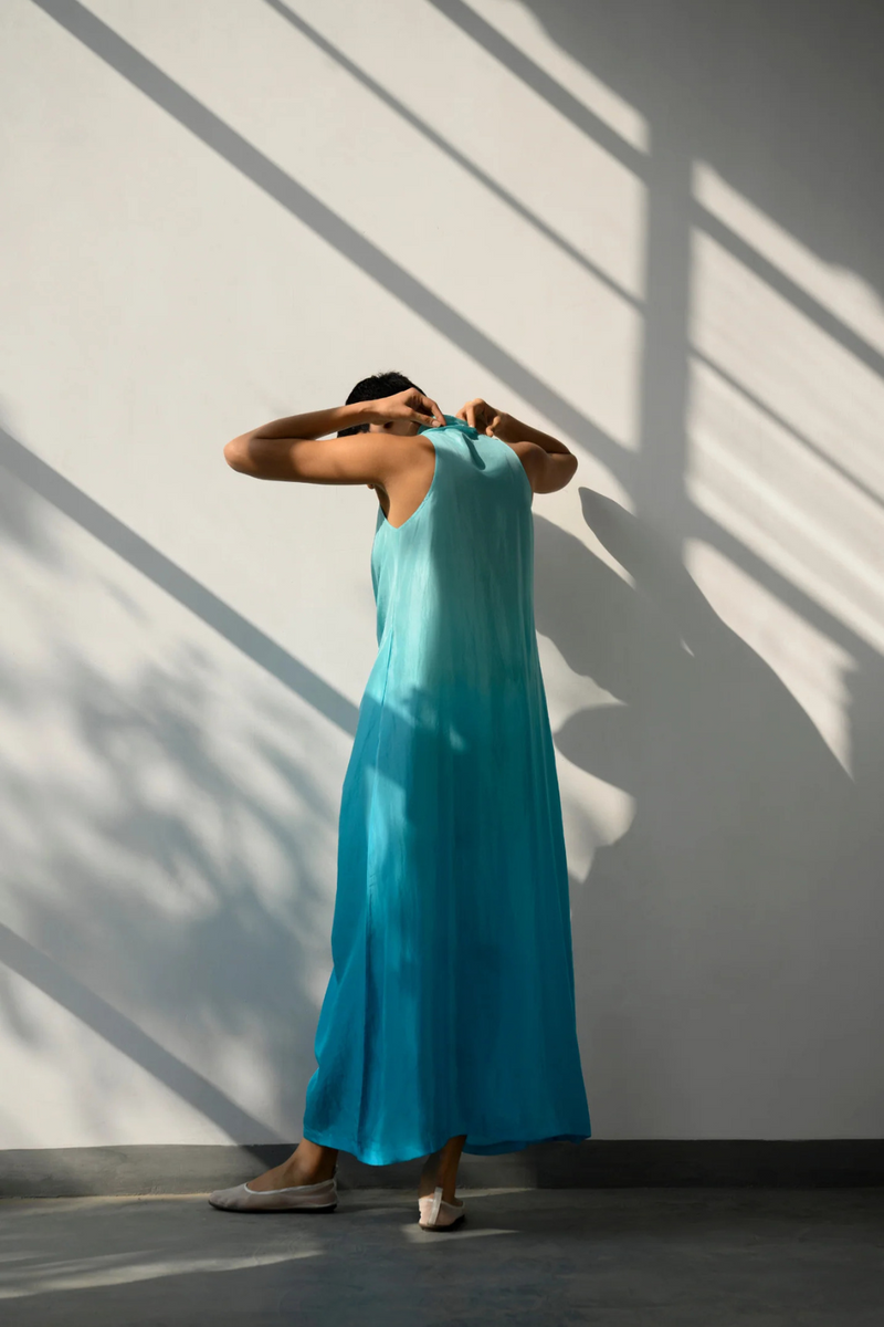 SOLANA OMBRE KNOTTED DRESS silk Buy SOLANA OMBRE KNOTTED DRESS from C&W | Dresses for Women by Ituvana for women in Singapore