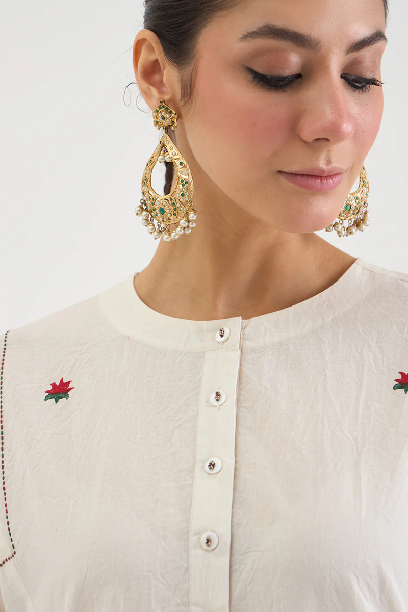 LOTUS SET 2 cotton by AAVIDI in white color for women in Singapore