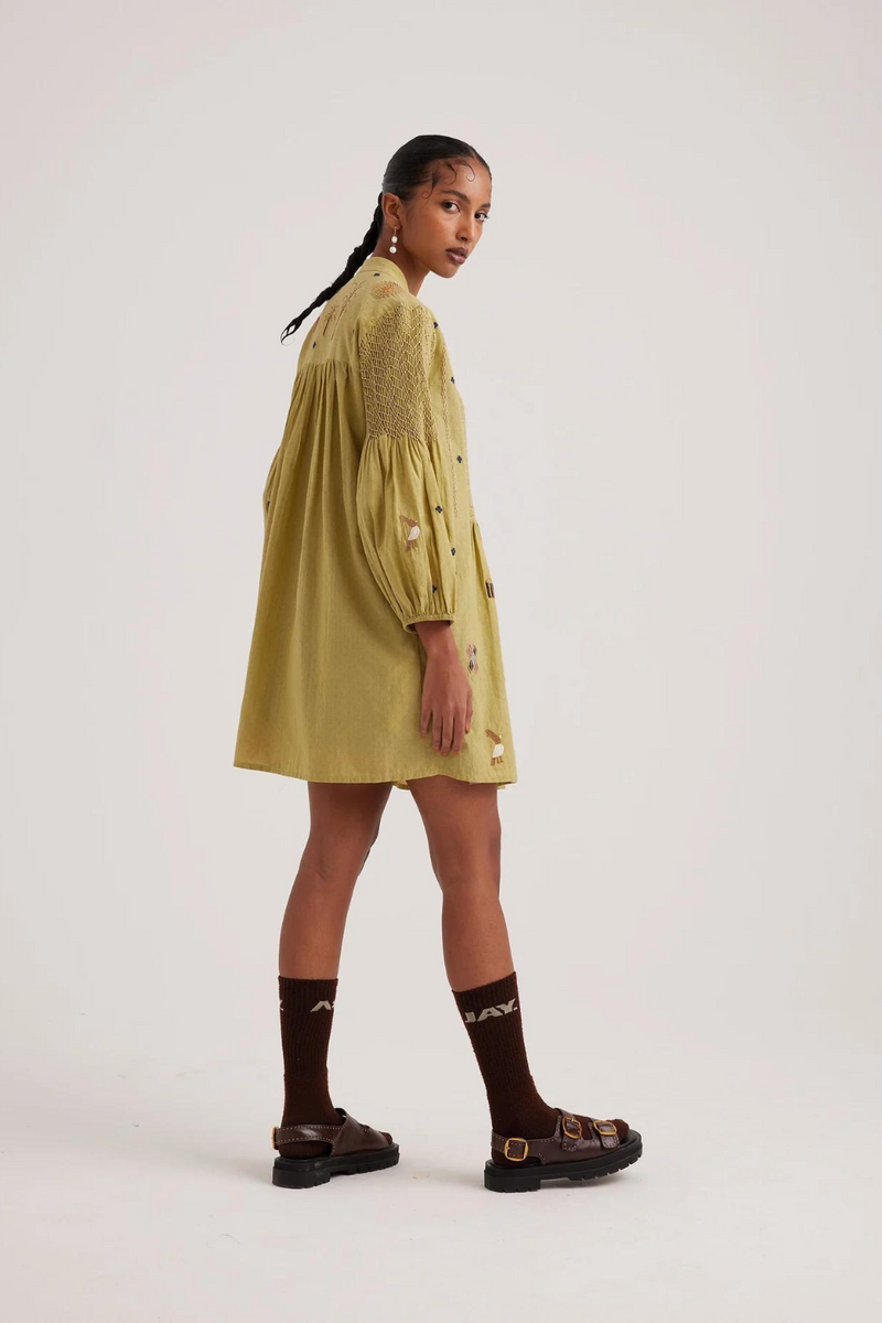 Porto Top-Folk Green cotton by CORD for women in Singapore