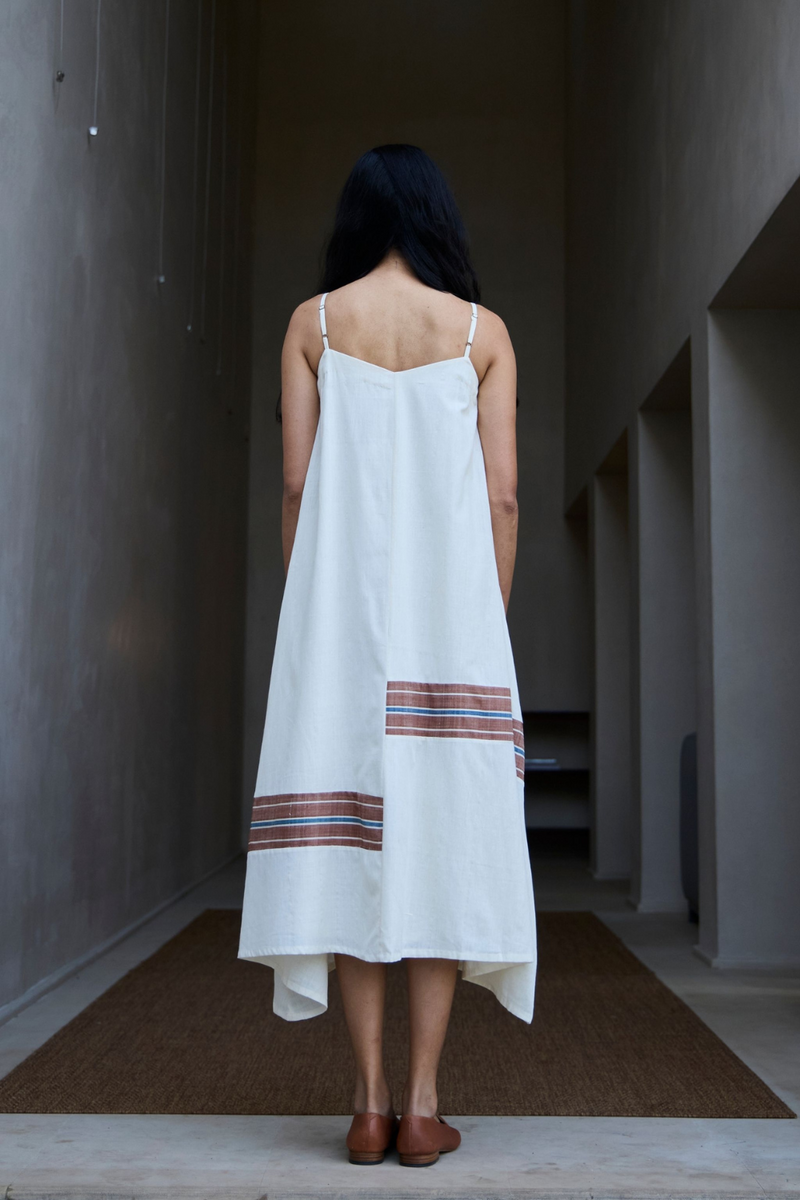 Jane Handwoven Striped Maxi Dress cotton by The Summer House in multi color for women in Singapore