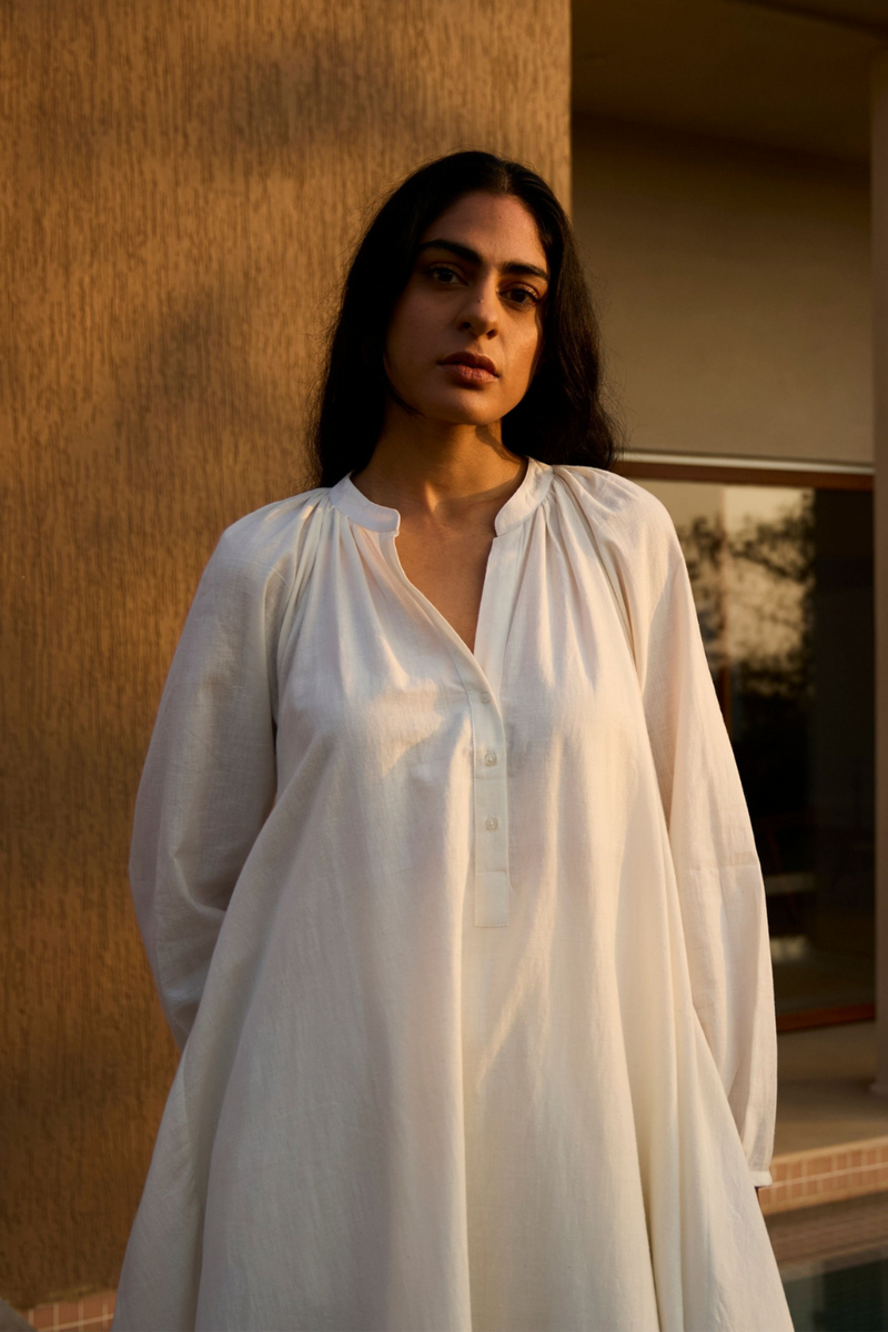 Woodstock Milk Set cotton by The Summer House in white color for women in Singapore