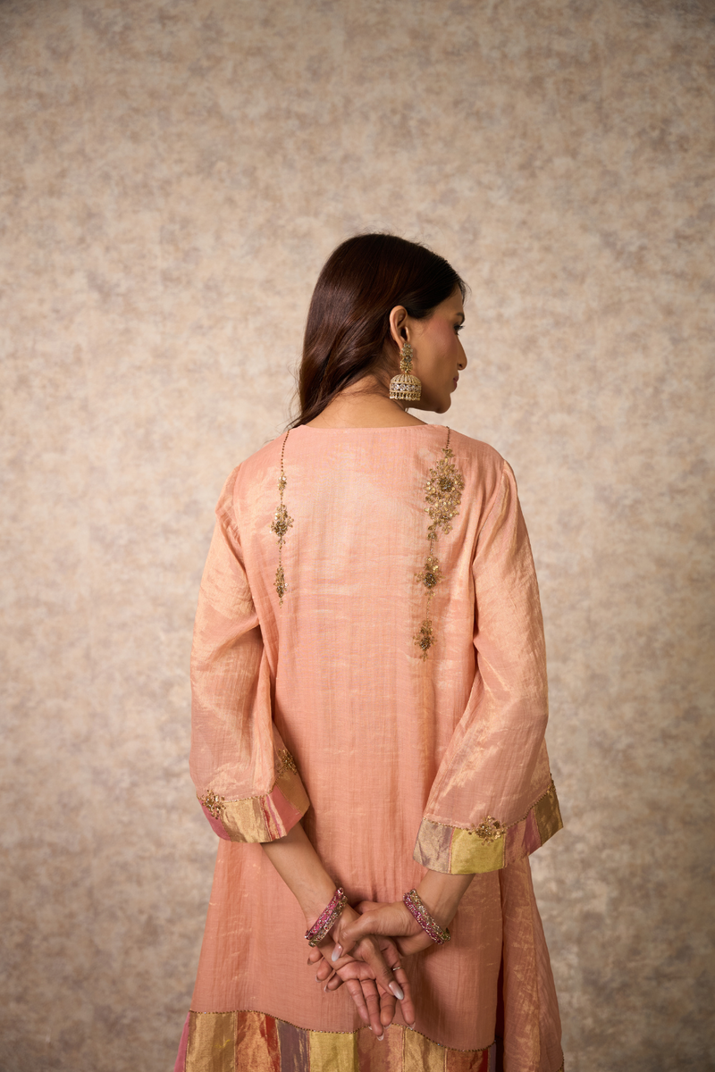 Zing Kurta Set - Peach