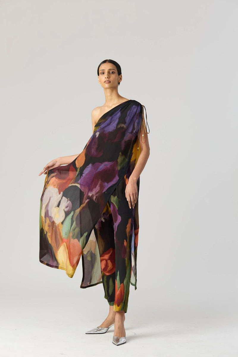 IVY ONE SHOULDER KURTA SET by Yam for women in Singapore