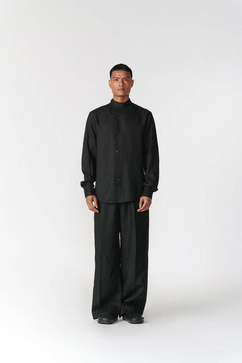 Divy Set co-ord set by Turn Black in black for men in Singapore