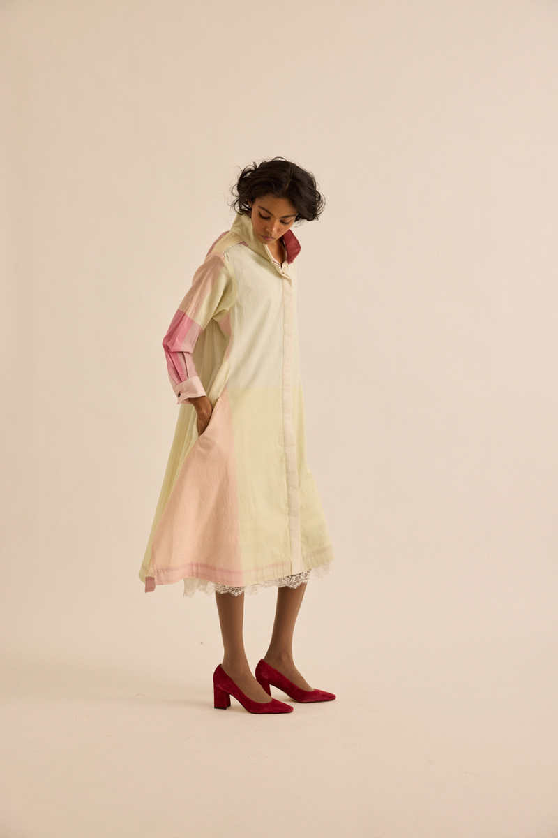 Aube Shirt Dress mul dress by Khara Kapas in multicolor for women in Singapore