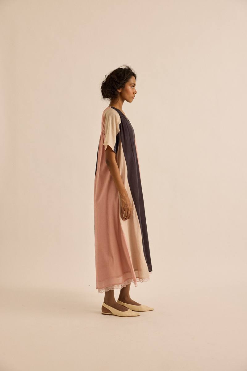 Puce Dress mul dress by Khara Kapas in multicolor for women in Singapore