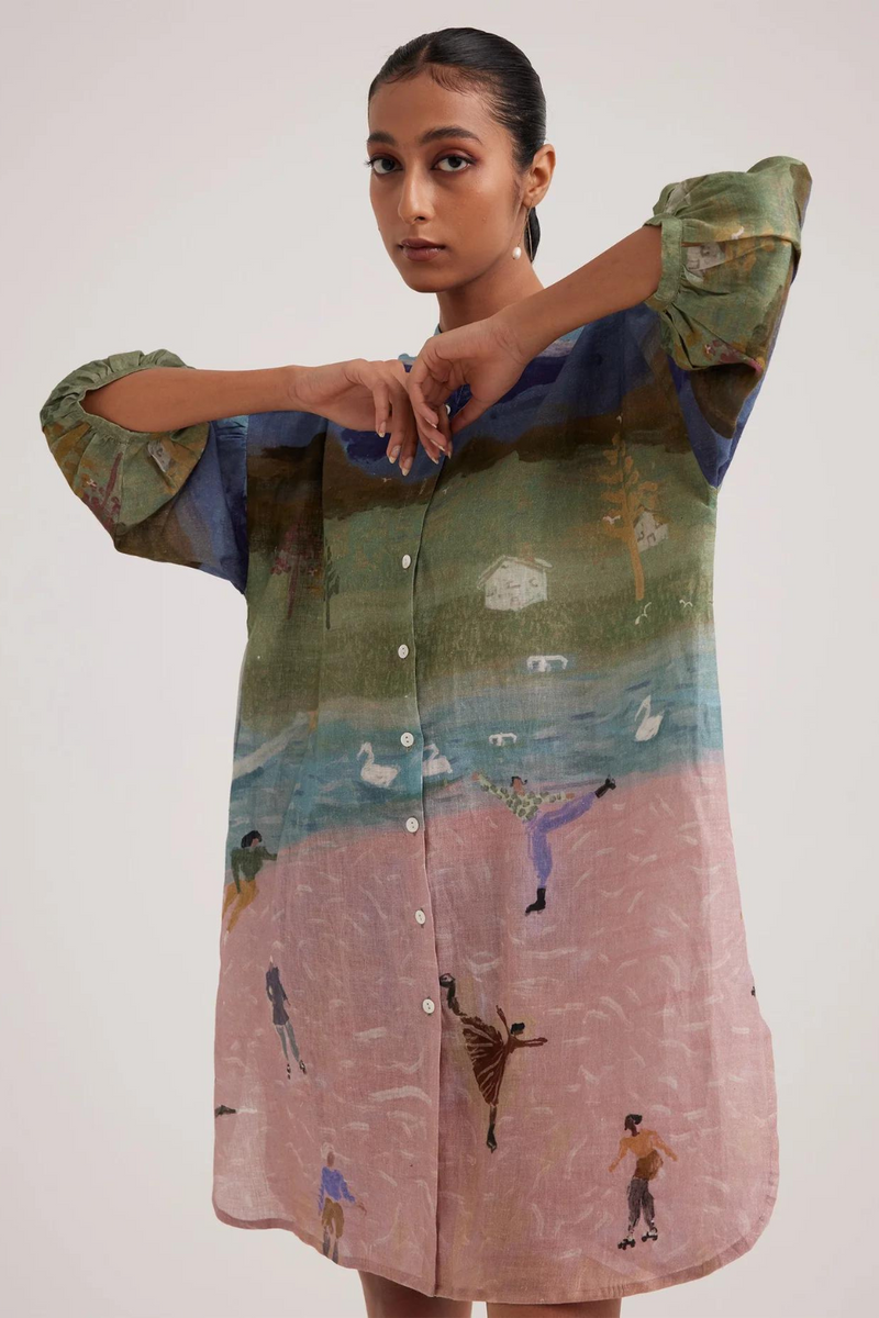 Oracle Tunic-Skater linen by CORD for women in Singapore