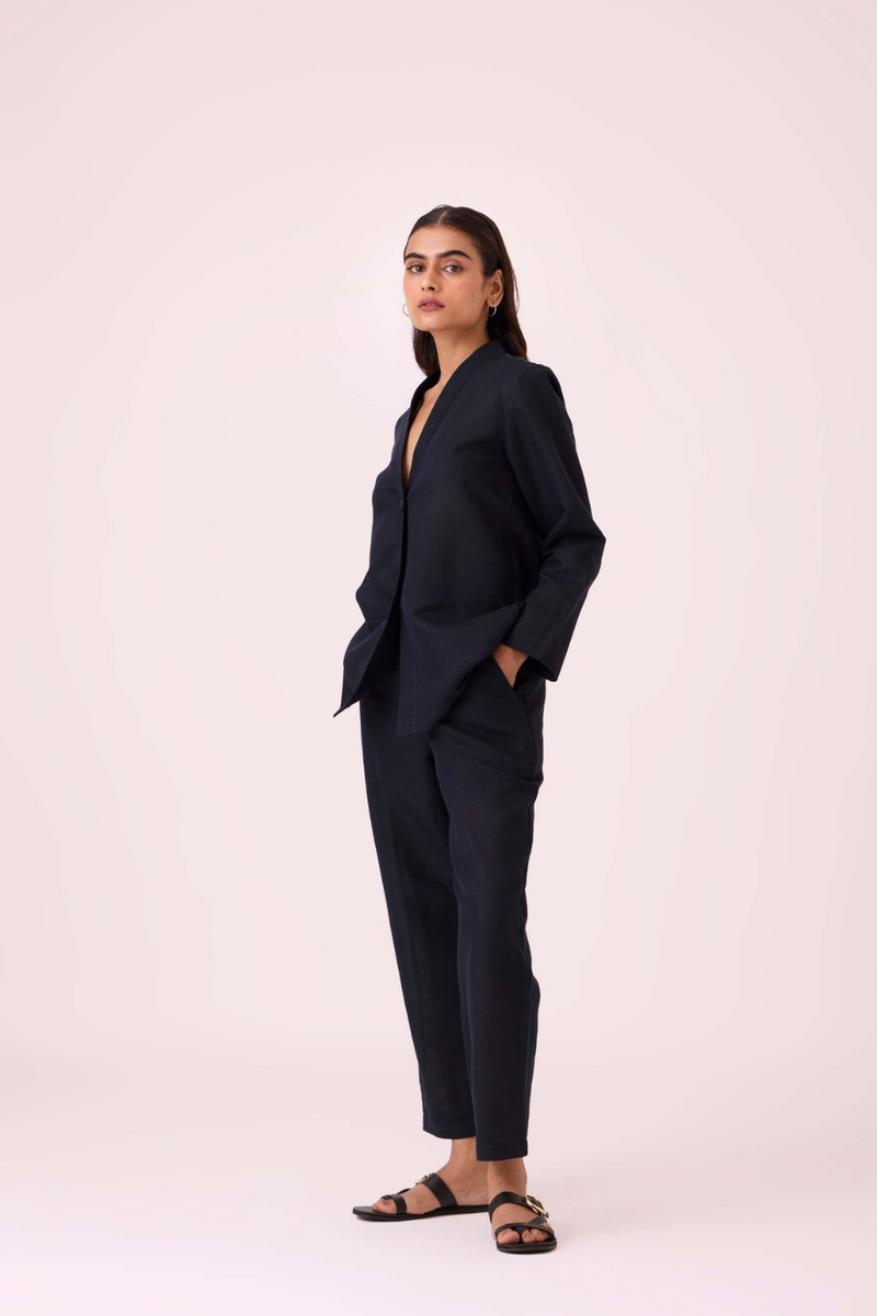 Darcy Black Jacket cotton by The Summer House in black color for women in Singapore