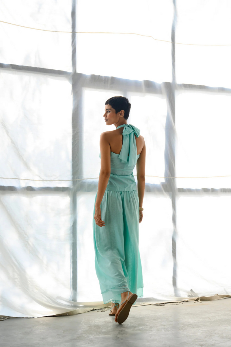USHNA HALTER WRAP SET 100% cotton Buy USHNA HALTER WRAP SET from C&W | Co-Ord Sets for Women by Ituvana for women in Singapore